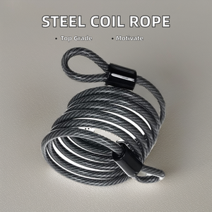Cuerda trenzada de <span class=keywords><strong>acero</strong></span> galvanizado <span class=keywords><strong>Cable</strong></span> DE SEGURIDAD DE DOBLE bucle Cerradura de equipaje Revestimiento de plástico Montaje de bobina de corte soldado Alambre plano doblado - Product Image 6