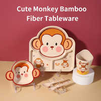 Assiettes pour enfants en mélamine au design mignon, modèle MH-291, marque Wuhe, fabriquées dans le Guangdong