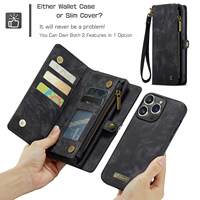 Étui portefeuille multifonctionnel de luxe CaseMe pour iPhone 15 Pro Max, coque magnétique en PU pour iPhone 16 15 ProMax