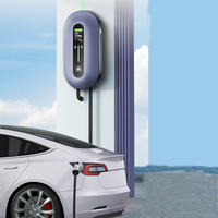 Borne de Recharge Murale 7KW Norme Européenne avec Écran Couleur, Version 4, 220V 32A, Câble 5m PC+ASA