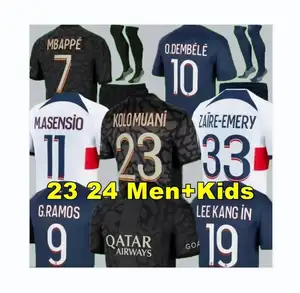 23 24 MBAPPE soccer jerseys maillot de Foot LEE KANG IN RAMOS Football shirt 2023 2024 ASENSIO Fourth Hernandez DEMBELE PSGS