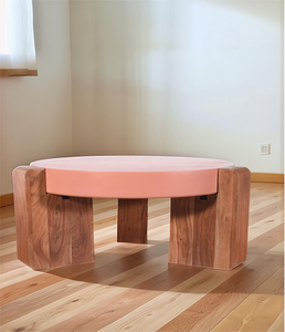 Contemporary Acacia Wood and MDF Coffee <b>Table</b> Living Room Furniture Modern Center <b>Table</b> with Elegant Design Strong Frame - Product Image 1