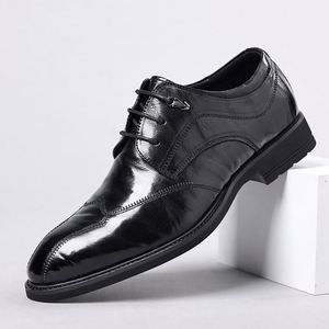 Zapatos de Otoño de Alta Gama Personalizados para Hombre, Formales de Negocios, de Cuero Genuino, con Cordones, Impermeables - Product Image 2