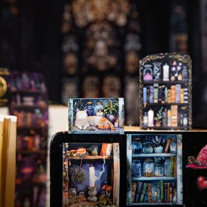 Libreria incantata serie lettura manuale paesaggio decorazione 1 rotolo anello adesivo adesivo da parete per animali domestici - Product Image 2