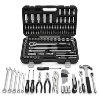 VOKEX Juego de Herramientas de Reparación Automotriz de 94 Piezas, Juego de Llaves de Trinquete, Vasos y Puntas de Destornillador, Acero al Cromo Vanadio CR-V, Estuche Rígido