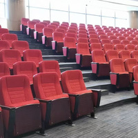 Chaise d'auditorium pliable en bois de style américain avec accoudoirs, siège multifonctionnel pour salle de conférence, amphithéâtre, cinéma