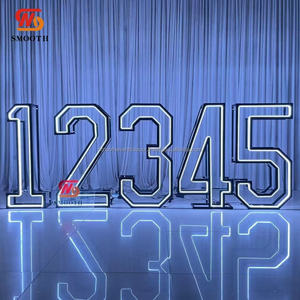 SMOOTH Vente en gros de numéros en métal colorés RGB personnalisés de 0 à 9 pour les fêtes en plein air - Product Image 2