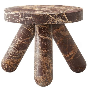 Tables d'appoint modernes de luxe en marbre violet et rouge Lander Stone: consoles de <span class=keywords><strong>chambre</strong></span> à <span class=keywords><strong>coucher</strong></span> pour meubles de salon ou hôtel - Product Image 4
