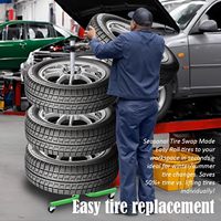Support de rangement pour pneus robuste avec roues pour l'organisation du garage