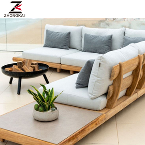 Moderne wasserdichte Teakholz möbel mit Kissen Wohnzimmer Balkon Garten <span class=keywords><strong>Patio</strong></span> Hotel Schnitts ofa im Freien - Product Image 5