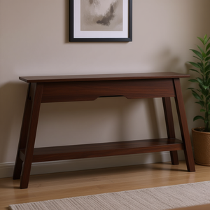 Mesa Consola de Madera de Caoba Sólida, Color Negro Claro/Café Medio, Categoría de Producto: Mesas Consola - Product Image 2