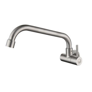 Robinet mural Himans en acier inoxydable 304, mitigeur à poignée unique avec valve en céramique, design minimaliste, installation facile - Product Image 4