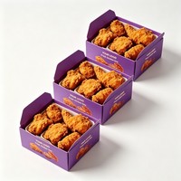 Scatole di Carta Personalizzate per Alimenti, Confezioni per Pollo Fritto, Fast Food, Hamburger, Patatine Fritte da Asporto