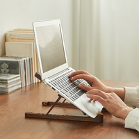 Support de bureau pour ordinateur portable en bois réglable de haute qualité, pliable, portable, support de tablette, support de téléphone portable