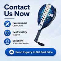 Raquette de padel en fibre de carbone hybride professionnelle