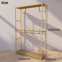 Support de présentoir en métal personnalisé pour magasin de vente au détail, vêtements, vêtements pour femmes et hommes, t-shirt, robe, manteau, jean