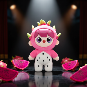 Peluche personnalisée Dragon Fruit avec visage en vinyle souple, jouet en peluche pour boîte mystère tendance, cadeaux pour enfants - Product Image 2