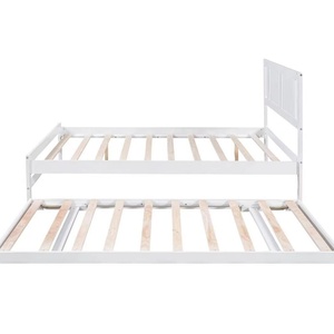 <span class=keywords><strong>Lit</strong></span> enfant simple en pin massif blanc avec <span class=keywords><strong>lit</strong></span> <span class=keywords><strong>gigogne</strong></span>, ensemble de meubles de chambre moderne et minimaliste, personnalisable pour filles, garçons et chambre d'amis - Product Image 4