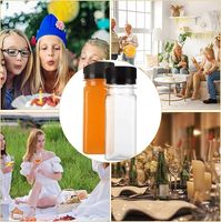 Bouteille Carrée en Plastique PET de 60ml (2 Oz) pour Jus avec Couvercles Inviolables à Prix Abordable