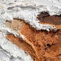 Peinture en relief 3D Impasto, Art mural abstrait aux tons orange, Cadre en alliage d'aluminium, Vente en gros, Écologique, Fait main, Poudre