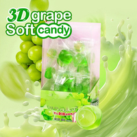 Vente en gros sur mesure Confiserie gommeuse à mâcher 3D en forme de fruit Bonbons mous Fudge aromatisé aux fruits Produits créatifs personnalisés