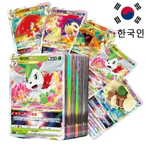 Venta al por mayor gx equipo tarjetas-Tarjetas coreanas de Pokémon 2022, Vstar Vmax Shining Charizard holográfica Arceus Mewtwo, coleccionables, juego de cartas, Booster Box, juguetes, 100