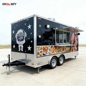 2026 Popular Beach <b>Kitchen</b> Stainless Steel Fiberglass Aluminum Fully Equipped Big Shawarma Truck Mobile Bar Trailer Hot Chips - Product Image 6