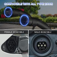 Nouveau câble de recharge EV Antela Type 2 Connecteur Mâle-Femelle 11 kW 16 A 7 m Triphasé 480 V pour voitures électriques Rétrofit/Amélioration Transportable