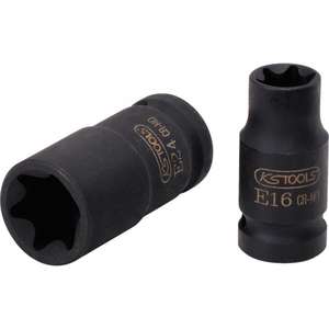 KS TOOLS - 911.0976 1/2'' <b>Impact</b> <b>Socket</b> Torx E, short - EAN 4042146727515 <b>IMPACT</b> <b>SOCKETS</b> AND ACCESSORIES - Product Image 1