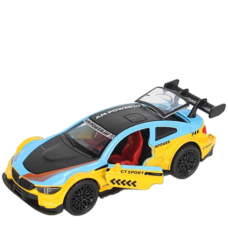 1:36 Diecast Car Model with 3 Doors, Alloy Metal, Pull Back