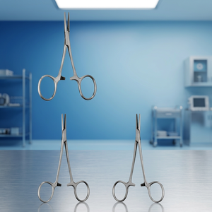 Forceps hémostatiques pour moustiques droits dentelés Halsted-forceps hémostatiques pour moustiques 12,5 cm 5'' Instrument chirurgical en acier inoxydable - Product Image 3