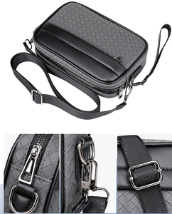 Bolso bandolera de cuero PU de diseñador, bolso de mensajero de lujo para negocios, bolsos multifuncionales informales para hombre - Product Image 4