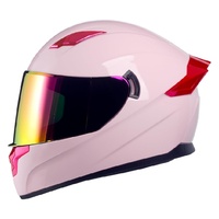 Casques modulaires rabattables roses de haute qualité, personnalisés, protecteurs, sûrs et confortables, en ABS pour moto