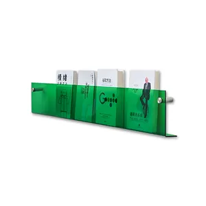 Kệ sách Acrylic, màu xanh lá cây, kệ trưng bày acrylic, phong cách tối giản, trang trí nhà sách, Giá sách treo tường,.