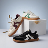 OLICOM Sneakers di Lusso Personalizzabili con Logo, Stile Tedesco, in Pelle di Vacchetta e PU, Suola in Gomma per Uso Quotidiano Casual