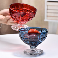 Vente directe usine – Gobelet Kaly's K219 en verre transparent épais, écologique et durable, style vintage, 300 ml, recyclé, sûr, fabriqué à la machine, pour desserts