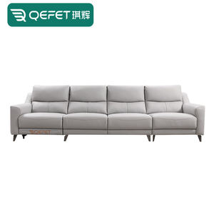 हॉट सेलिंग होम फर्नीचर लिविंग रूम होटल कार्यालय ग्रे वास्तविक चमड़े का इलेक्ट्रिक रिक्लीयर फंक्शन सोफा - Product Image 2