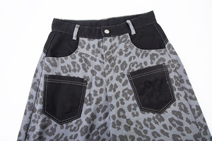 Pantalones Vaqueros de Mezclilla con Estampado de Leopardo para Mujer, Estilo Vintage, Casual, de Pierna Recta, Holgados, de Cintura Alta - Product Image 6