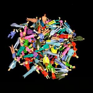 ミニチュア モデル プラスチック製 人形 フィギュア 建築模型用 カラフル レイアウト ジオラマ コミュニケーション用 - Product Image 2