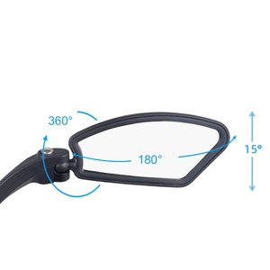 Superficie de espejo ajustable de acero inoxidable, espejos retrovisores para bicicleta, abrazadera de tubo de aleación de aluminio, espejo retrovisor para bicicleta de 360 ° - Product Image 4