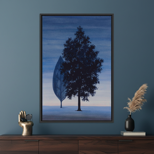 Surreal Tree of Life Canvas Art: Dreamlike Blue Landscape Print,<b>BLACK</b> <b>FRAMED</b> CANVAS - Product Image 3