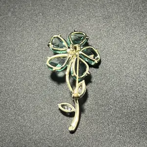 Luxury Flower-shaped trong suốt Trâm cho phụ nữ cho Khuy măng sét pins buckles Corsage phụ kiện