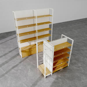 מדפי אחסון עמידים מפלדה-עץ (חד-צדדיים/דו-צדדיים) לחנויות קמעונאיות, חנויות נוחות וסופרמרקטים - Product Image 4