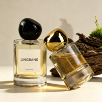 Vente en gros de flacons de parfum en verre cylindriques semi-transparents personnalisés, vaporisateur à pompe, 30 ml, 50 ml, 100 ml, boîtes d'emballage personnalisables