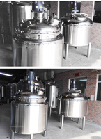 Cuve de mélange liquide en acier inoxydable 100L-500L avec agitateur, chauffage électrique, cuve de mélange à double enveloppe en acier inoxydable