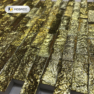 Vulcanica A Forma di Rettangolo Finitura Oro Mattonelle di Mosaico Della Parete Soggiorno Vulcanica Naturale Mosaico di Pietra - Product Image 3