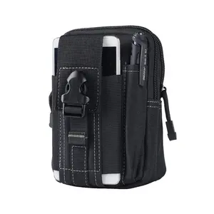 Nhỏ Đi Bộ Đường Dài Cắm Trại Du Lịch Đi Xe Đạp Nylon Spout Tactical Eo Gói Quà Tặng Thể Thao Eo Molle Pouch Với Dây Kéo