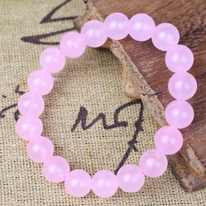 Pulsera de cuarzo rosa con cuentas redondas de 10 mm, joyería para mujer, regalo para novia - Product Image 3