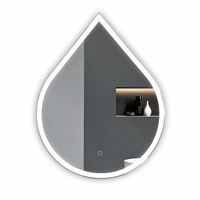 Miroir mural pleine longueur intelligent à LED moderne avec éclairage intégré, fonction anti-buée, cadre en alliage d'aluminium et interrupteur tactile pour hôtel