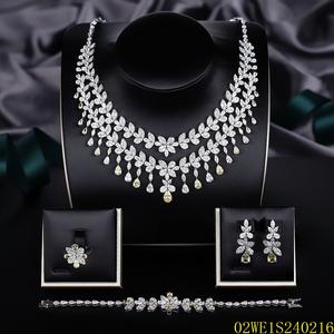 Blossom CS bijoux de haute qualité personnalisé luxe exagéré pierres précieuses en argent Sterling 925 zircone ensembles de bijoux de mariage pour les femmes - Product Image 5